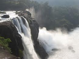 a view of the Athirappally waterfalls