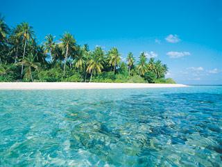 View of the Maldives islands