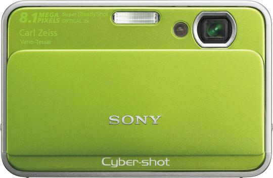 Sony T Series DSC-T2 Green Front View